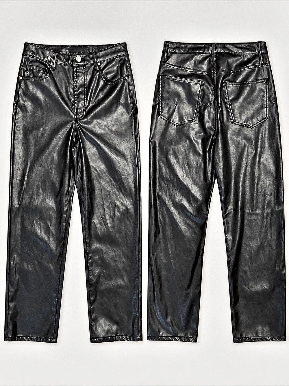 Indigo Rising Faux Leather Skinny Pants Black Skinny Pants Size 7/28